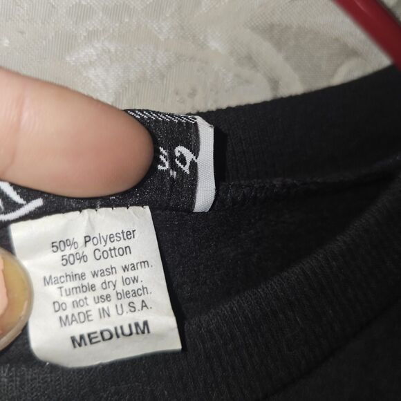 Vintage Black Glitter Kittens Sweatshirt 80s 90s- Tee Dee's, Womens Size Medium - Picture 4 of 12